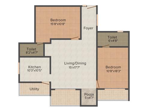 AV Properties India Indraprastha (2BHK+2T (1,403 sq ft) 1403 sq ft)