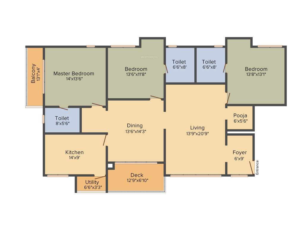 Landmark Avatara (3BHK+3T (2,088 sq ft) 2088 sq ft)