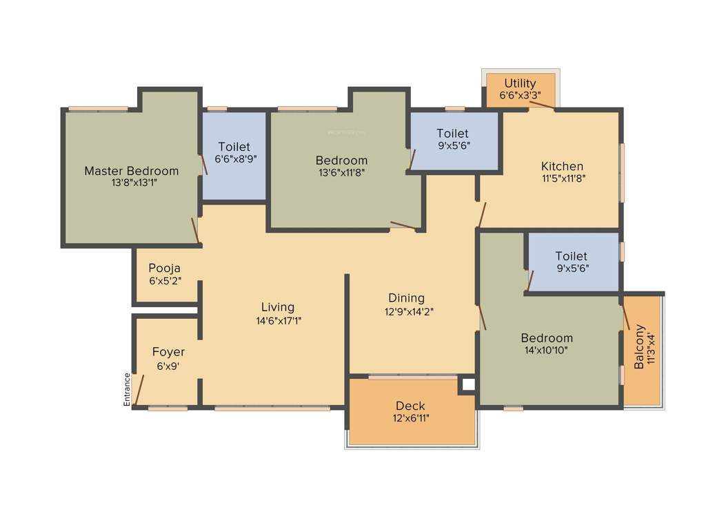 Landmark Avatara (3BHK+3T (2,101 sq ft) 2101 sq ft)