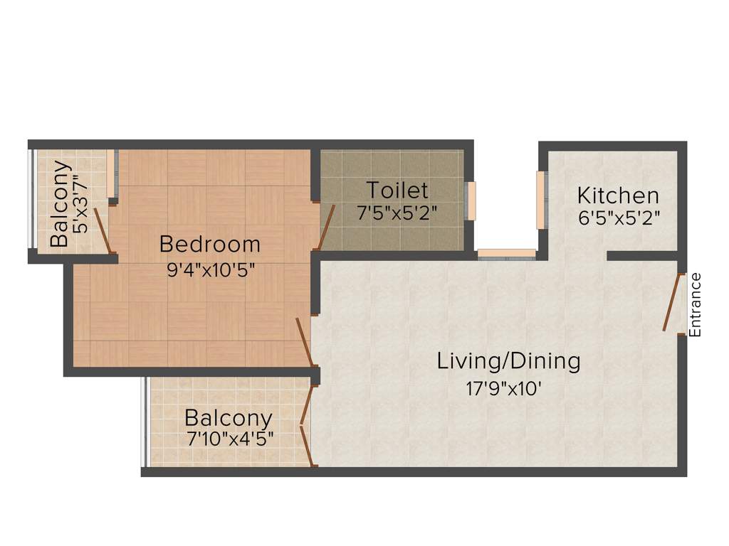 Radiance Mercury (1BHK+1T (500 sq ft) 500 sq ft)