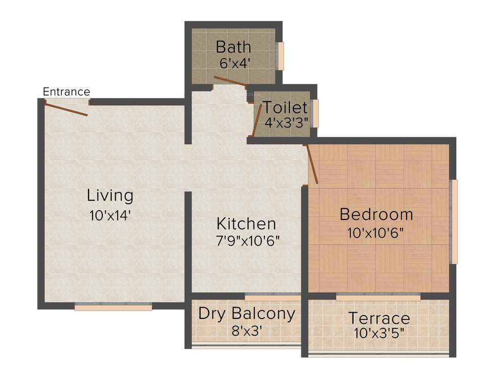 Ganraj Green Empire (1BHK+1T (592 sq ft) 592 sq ft)