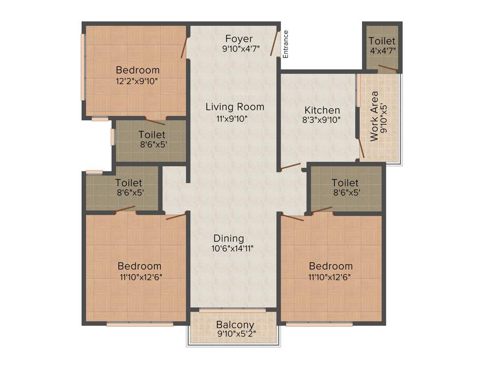 Heera The Nature (3BHK+4T (1,466 sq ft) 1466 sq ft)