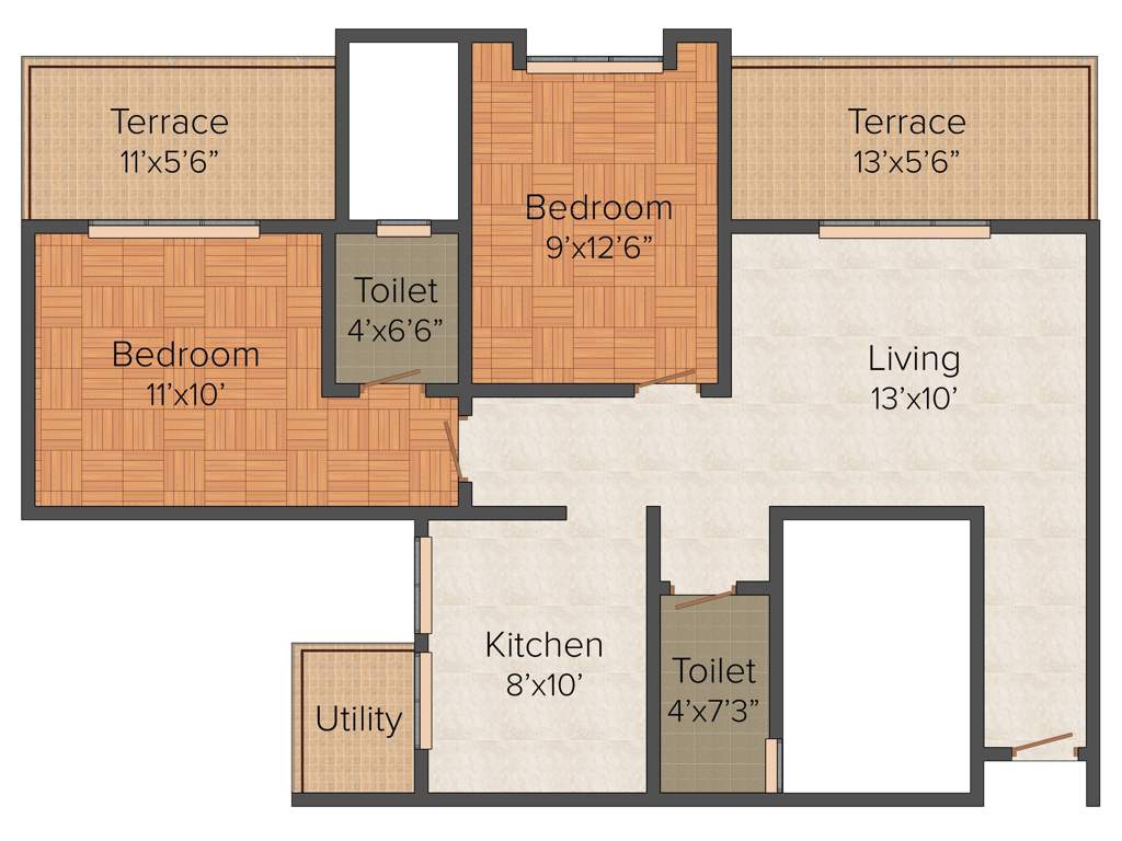 Anjani Anjanii Gaatha (2BHK+2T (953 sq ft) 953 sq ft)
