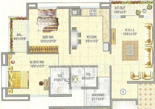 Khabiya Group Heights (2BHK+2T (1,114 sq ft) 1114 sq ft) Khabiya Group Heights (2BHK+2T (1,114 sq ft) 1114 sq ft)