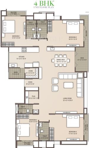 Sundaram Samarth Paradise (4BHK+4T (3,720 sq ft) + Pooja Room 3720 sq ft)