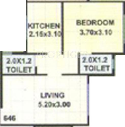 Nimbeshwar Mahadev Group Garden (1BHK+2T (660 sq ft) 660 sq ft)