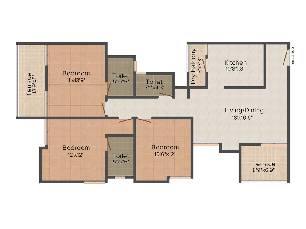 Prapti Scrum Utkrash (3BHK+3T (1,420 sq ft) 1420 sq ft)