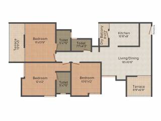 Prapti Scrum Utkrash (3BHK+3T (1,420 sq ft) 1420 sq ft) Prapti Scrum Utkrash (3BHK+3T (1,420 sq ft) 1420 sq ft)