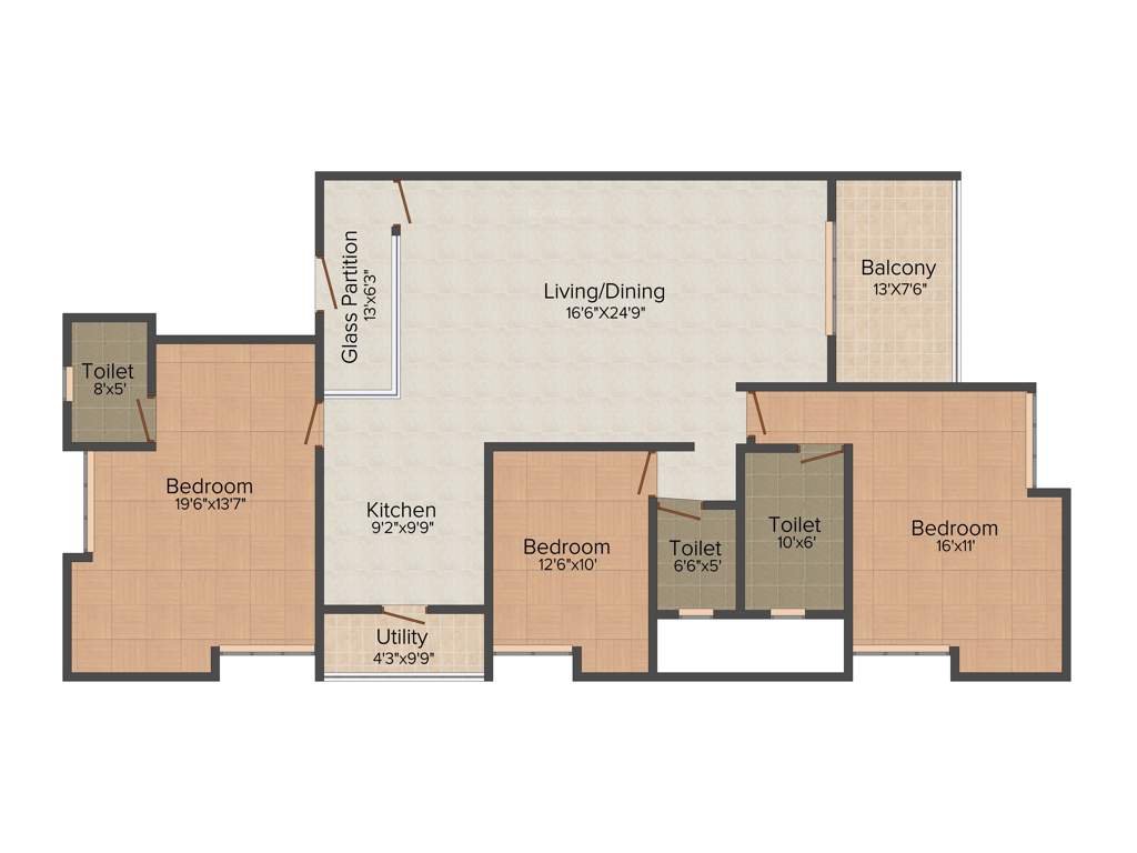 Bhansali Renaissance (3BHK+3T (1,981 sq ft) 1981 sq ft)