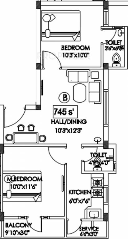 Le Royale Pride (2BHK+2T (745 sq ft) 745 sq ft) Le Royale Pride (2BHK+2T (745 sq ft) 745 sq ft)