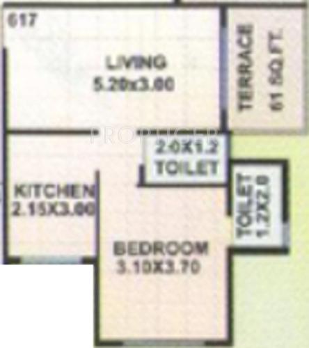 Nimbeshwar Mahadev Group Sanskruti (1BHK+2T (604 sq ft) 604 sq ft)