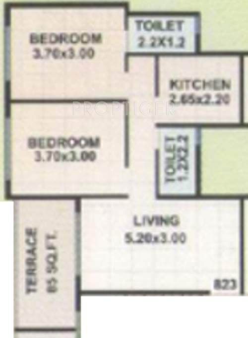Nimbeshwar Mahadev Group Sanskruti (2BHK+2T (875 sq ft) 875 sq ft)