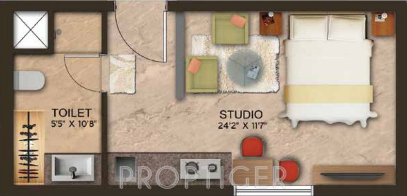 Wave Edenia (1BHK+1T (468 sq ft) 468 sq ft)