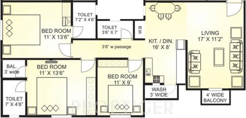 Makhija Royal Pearls (3BHK+3T (1,700 sq ft) 1700 sq ft)