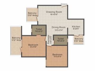 Shree Olive (2BHK+2T (1,210 sq ft) 1210 sq ft)