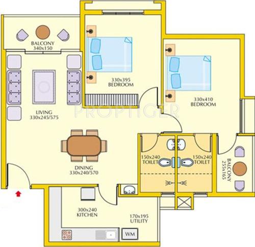 ABAD Green Terrace (2BHK+2T (1,200 sq ft) 1200 sq ft) ABAD Green Terrace (2BHK+2T (1,200 sq ft) 1200 sq ft)