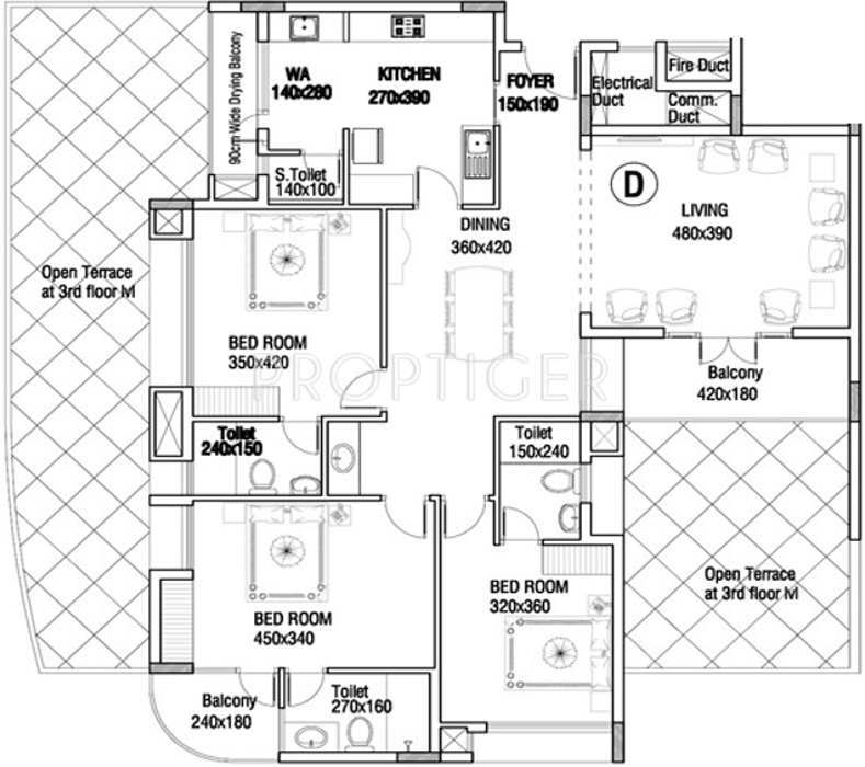 Asset Anchorage (3BHK+3T (2,090 sq ft) 2090 sq ft)