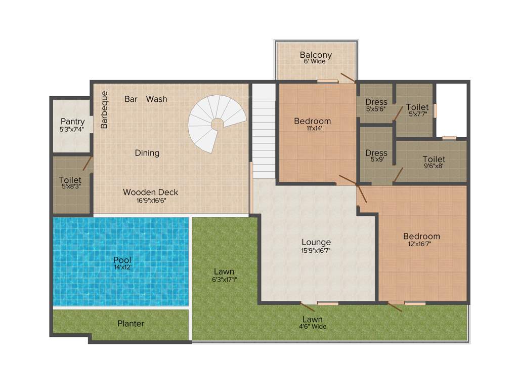 Cosmos Cascade Gardens (5BHK+6T (4,550 sq ft) + Servant Room 4550 sq ft)