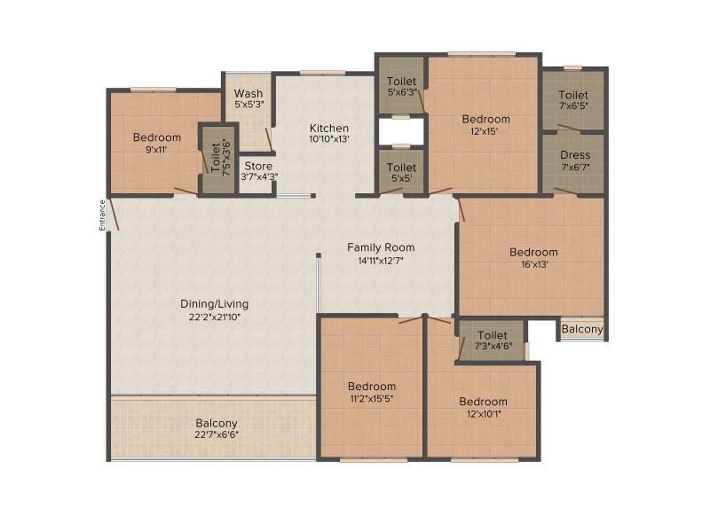Alembic Samsara Apartment (5BHK+5T (3,108 sq ft) 3108 sq ft)