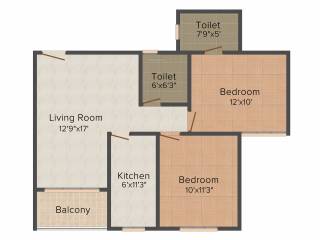 Mounthill The Rain Forest (2BHK+1T (1,027 sq ft) 1027 sq ft)