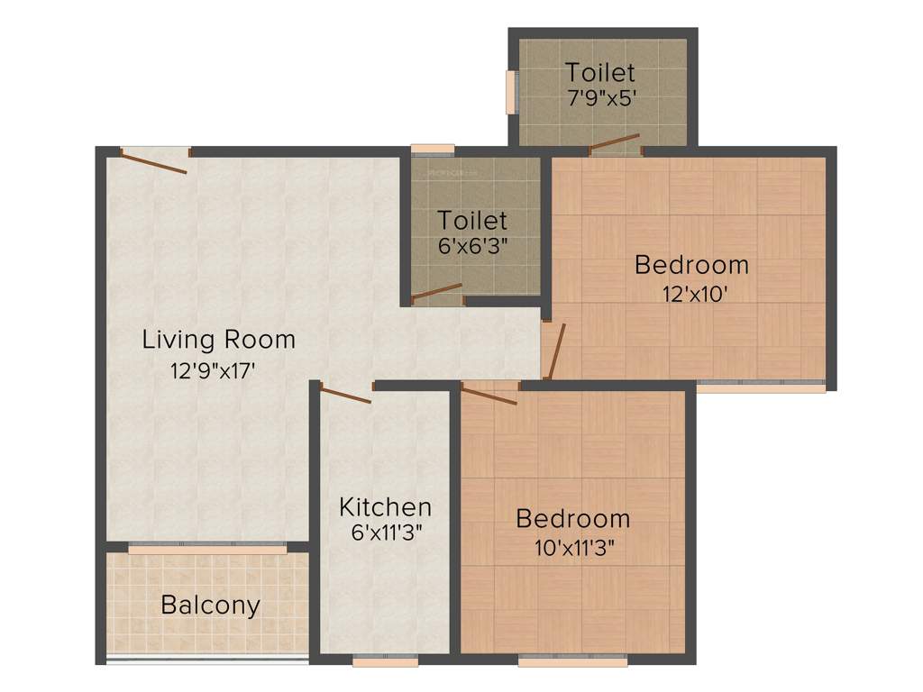 Mounthill The Rain Forest (2BHK+1T (1,027 sq ft) 1027 sq ft)