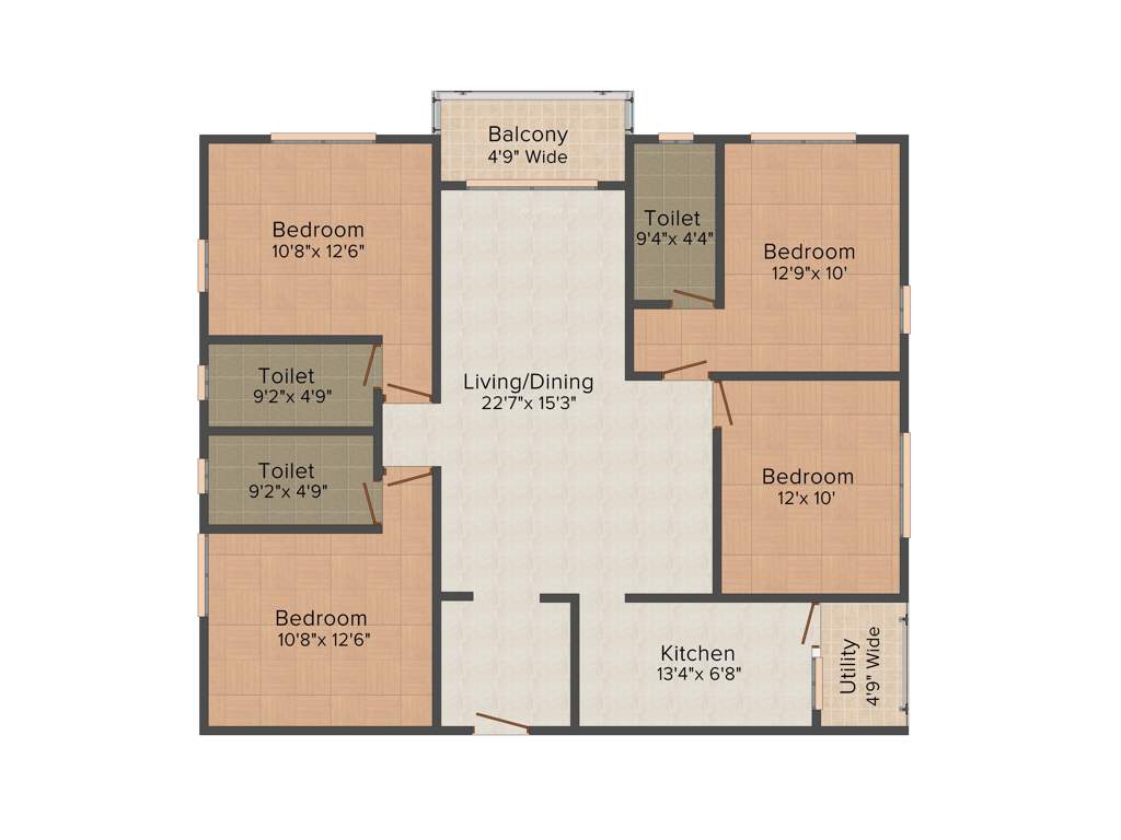 Mounthill The Rain Forest (4BHK+3T (1,914 sq ft) 1914 sq ft)