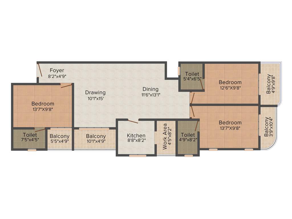Asset Silver Swan (3BHK+3T (1,810 sq ft) 1810 sq ft)