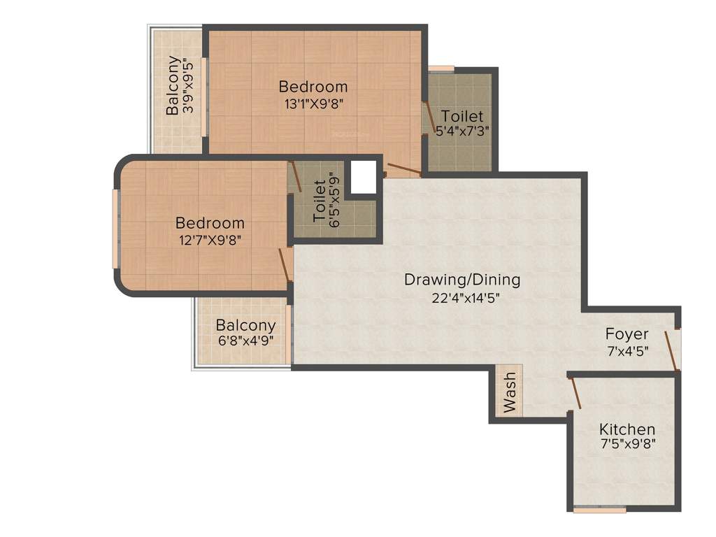 Asset Silver Swan (2BHK+2T (1,310 sq ft) 1310 sq ft)