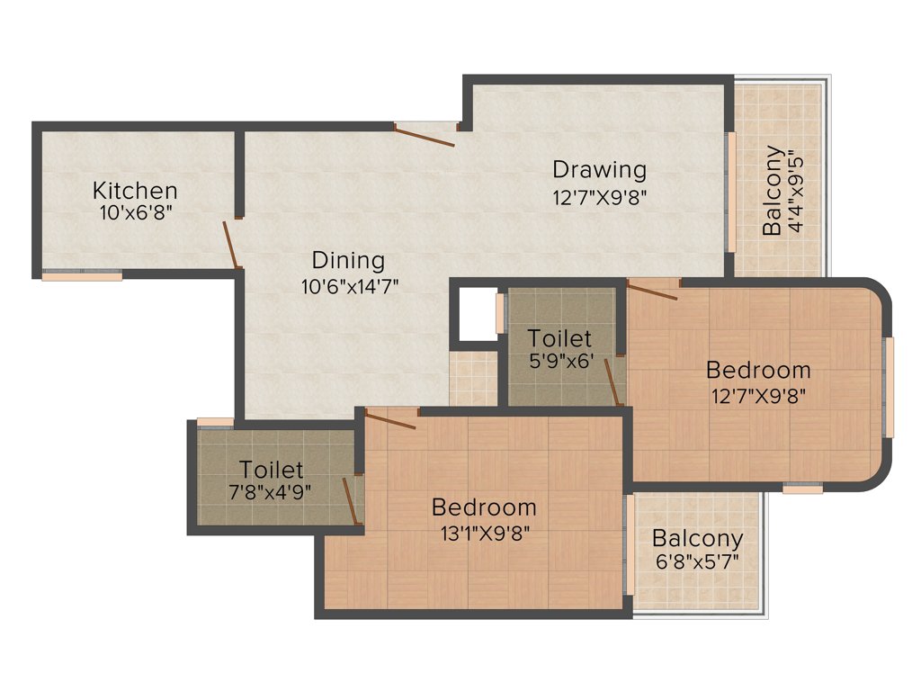 Asset Silver Swan (2BHK+2T (1,200 sq ft) 1200 sq ft)