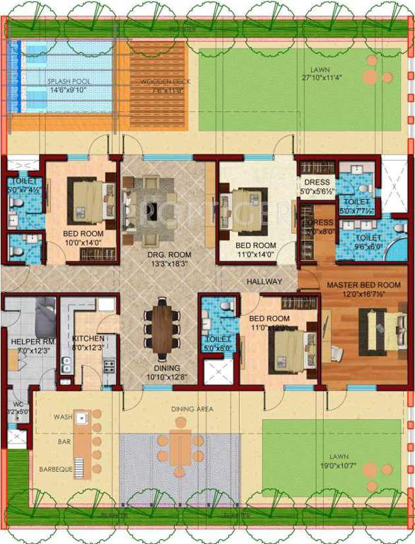 Cosmos Cascade Gardens (4BHK+5T (3,800 sq ft) + Servant Room 3800 sq ft)