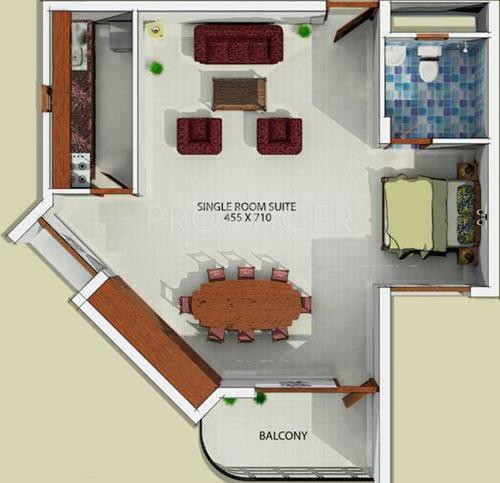 Floor Plan (1BHK+1T (863 sq ft) 863 sq ft) BCG Residency Towers Floor Plan (1BHK+1T (863 sq ft) 863 sq ft)