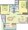 Dreams Habitat Greenscapes Floor Plan (2BHK+2T (1,016 sq ft) 1016 sq ft)
