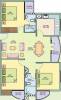 Dreams Habitat Greenscapes Floor Plan (3BHK+2T (1,230 sq ft) 1230 sq ft)