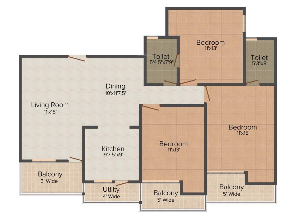 Vishal Pinnacle Tower (3BHK+2T (1,709 sq ft) 1709 sq ft)