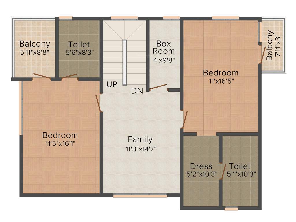 GVSPL County (4BHK+4T (2,585 sq ft) Servant Room 2585 sq ft)