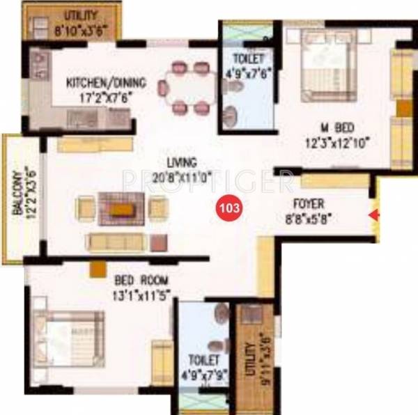 Perody Guru (2BHK+2T (1,100 sq ft) 1100 sq ft) Perody Guru (2BHK+2T (1,100 sq ft) 1100 sq ft)