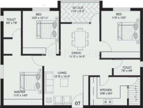 Nandighosh Atrium (3BHK+2T (1,420 sq ft) 1420 sq ft) Nandighosh Atrium (3BHK+2T (1,420 sq ft) 1420 sq ft)
