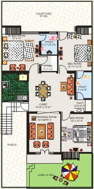 Alliance Nirmaan Limited South City (3BHK+2T (1,438 sq ft) 1438 sq ft)