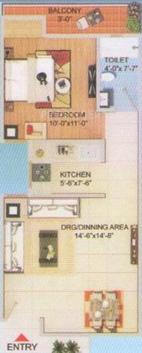 Sarthak Homes (1BHK+1T (550 sq ft) 550 sq ft)