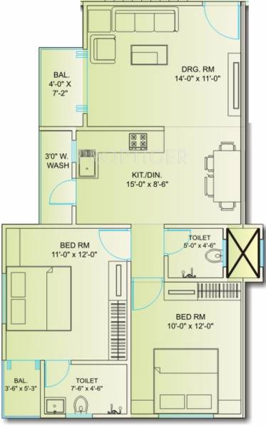 Avaneesh Shree Kunj (2BHK+2T (1,075 sq ft) 1075 sq ft)