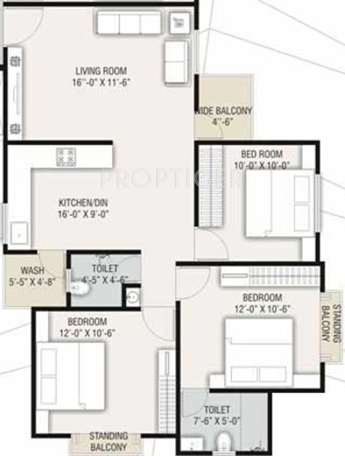 Kailash Shikhar (3BHK+2T (1,400 sq ft) 1400 sq ft)