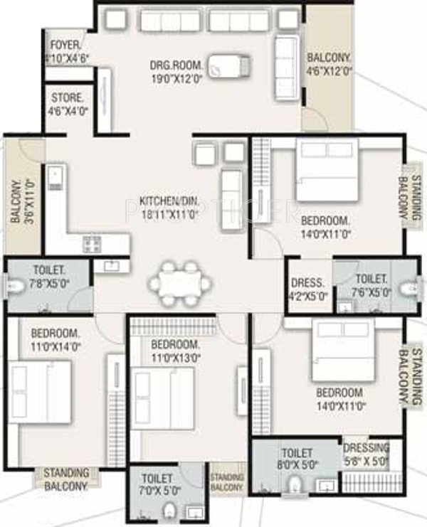 Kailash Shikhar (4BHK+4T (1,800 sq ft) 1800 sq ft)