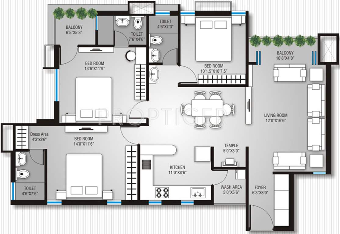 Sneh Velani Heights (3BHK+3T (1,840 sq ft) 1840 sq ft)