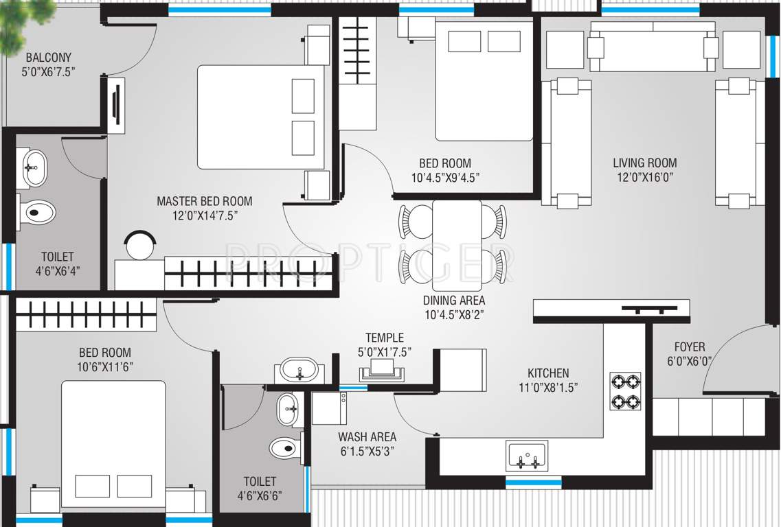 Sneh Velani Heights (3BHK+3T (1,530 sq ft) 1530 sq ft)