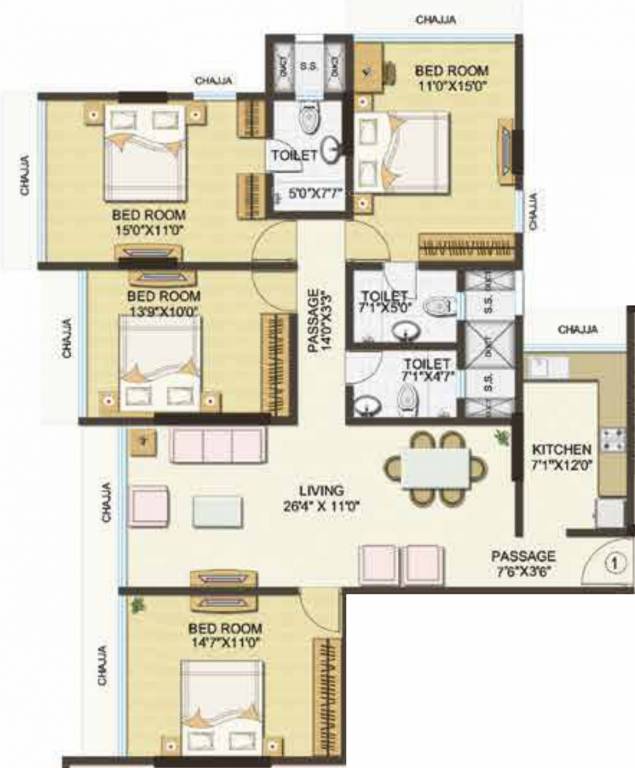 Kamala Nav Natraj (4BHK+3T (1,420 sq ft) 1420 sq ft) Kamala Nav Natraj (4BHK+3T (1,420 sq ft) 1420 sq ft)