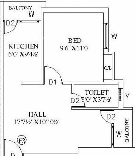 SKC Homes (1BHK+1T (590 sq ft) 590 sq ft)