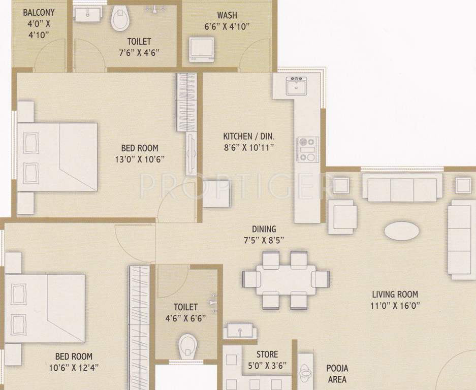 Om Sai Infrastructure Divya Jiven Life Style (2BHK+2T (1,200 sq ft) 1200 sq ft)