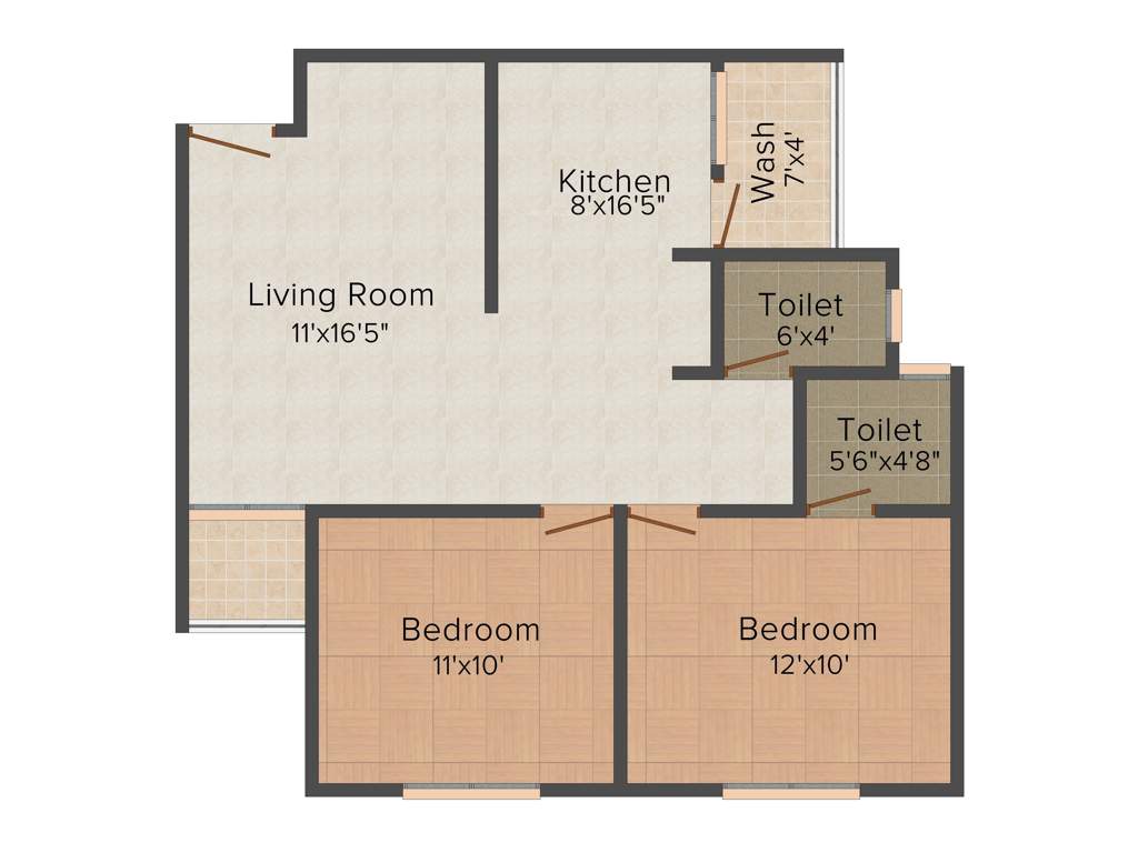 Akash Everest Icon (2BHK+2T (1,100 sq ft) 1100 sq ft)