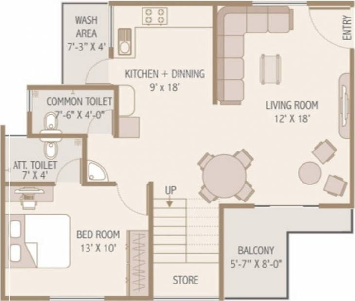 Akash Everest Icon (3BHK+4T (1,850 sq ft) 1850 sq ft)