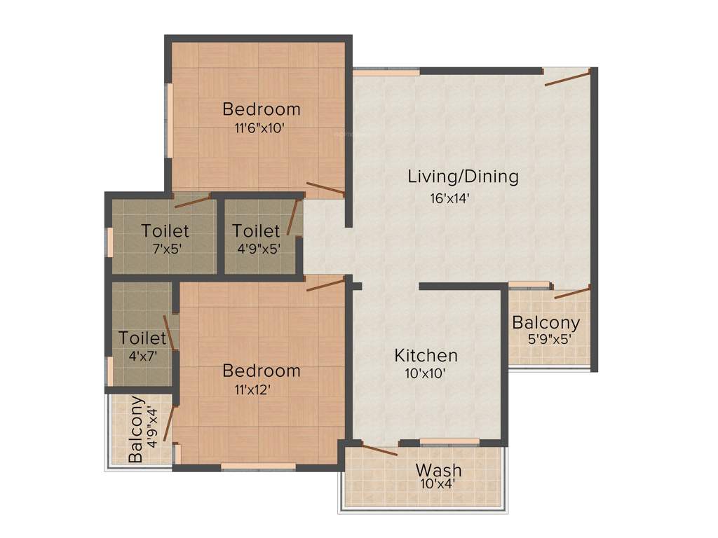 Shree Muniji Anand Garden (2BHK+2T (1,225 sq ft) 1225 sq ft)